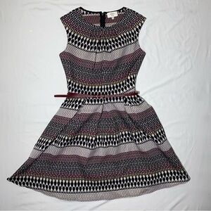 Mystic LA Women’s Sleeveless Midi Dress, Purple Textured Pattern, Size M